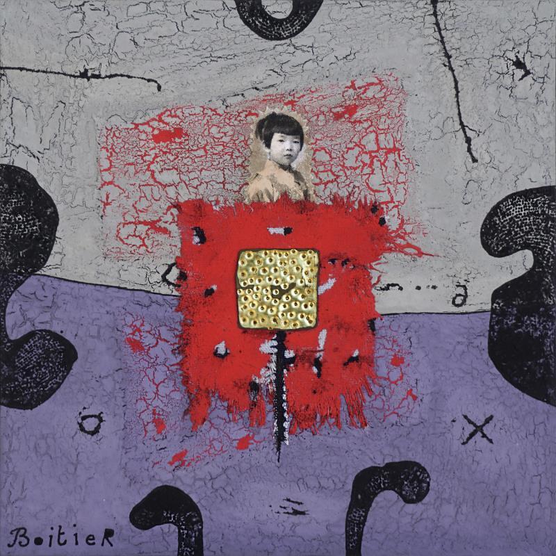 Painting 13-170 by Boitier Thierry | Painting Raw art Cardboard Acrylic