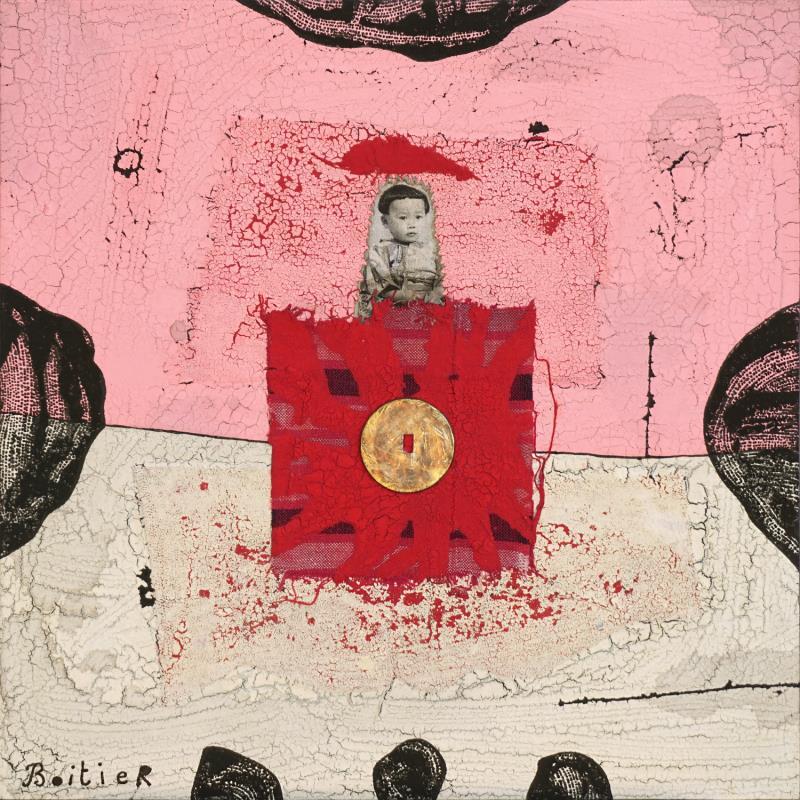 Gemälde 19-143 von Boitier Thierry | Gemälde Art brut Pappe Acryl