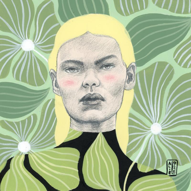 Peinture Rosario par Alie Loizel | Tableau Figuratif Portraits Acrylique