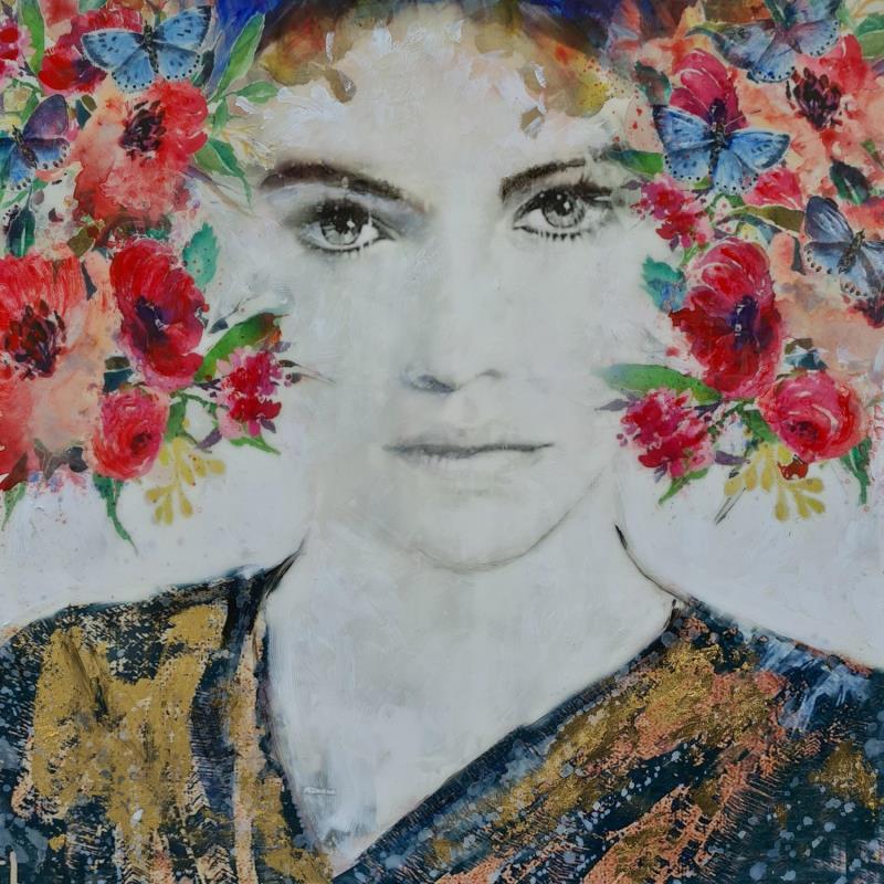 Gemälde Carme II von Bofill Laura | Gemälde Figurativ Porträt Holz Acryl