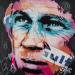 Peinture Mc Queen gulf par Sufyr | Tableau Street Art Portraits Graffiti Acrylique