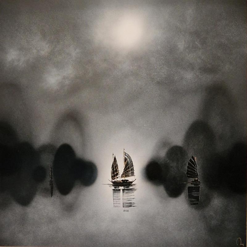 Painting Soleil et Lune by Rey Julien | Painting Figurative Urban Acrylic