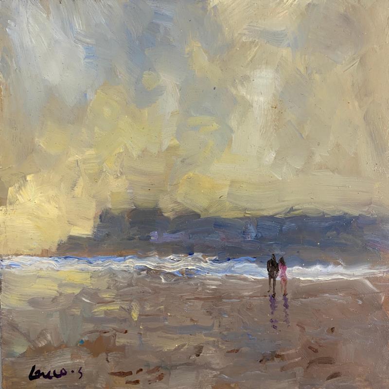 Gemälde Seuls au monde von Greco Salvatore | Gemälde Figurativ Landschaften Marine Holz Öl