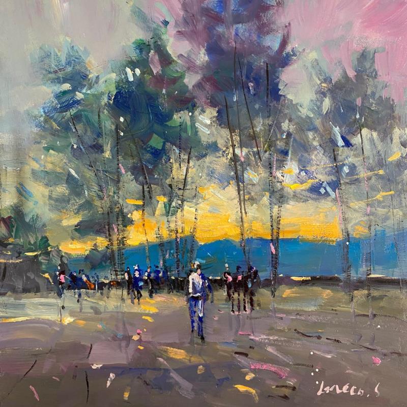 Peinture Un 13 Juillet par Greco Salvatore | Tableau Figuratif Paysages Nature Bois Huile