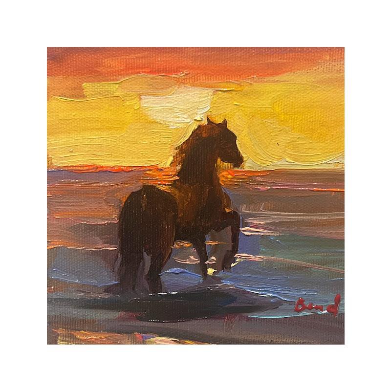 Painting The Playful by Bond Tetiana | Painting Figurative Marine Animals Oil