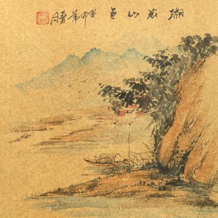 Peinture Lake light mountain color  par Yu Huan Huan | Tableau Figuratif Aquarelle, Encre Nature, Paysages