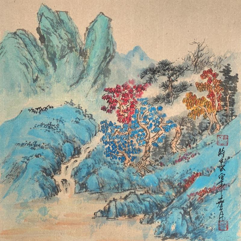 Painting Spring  by Yu Huan Huan | Painting Figurative Landscapes Ink