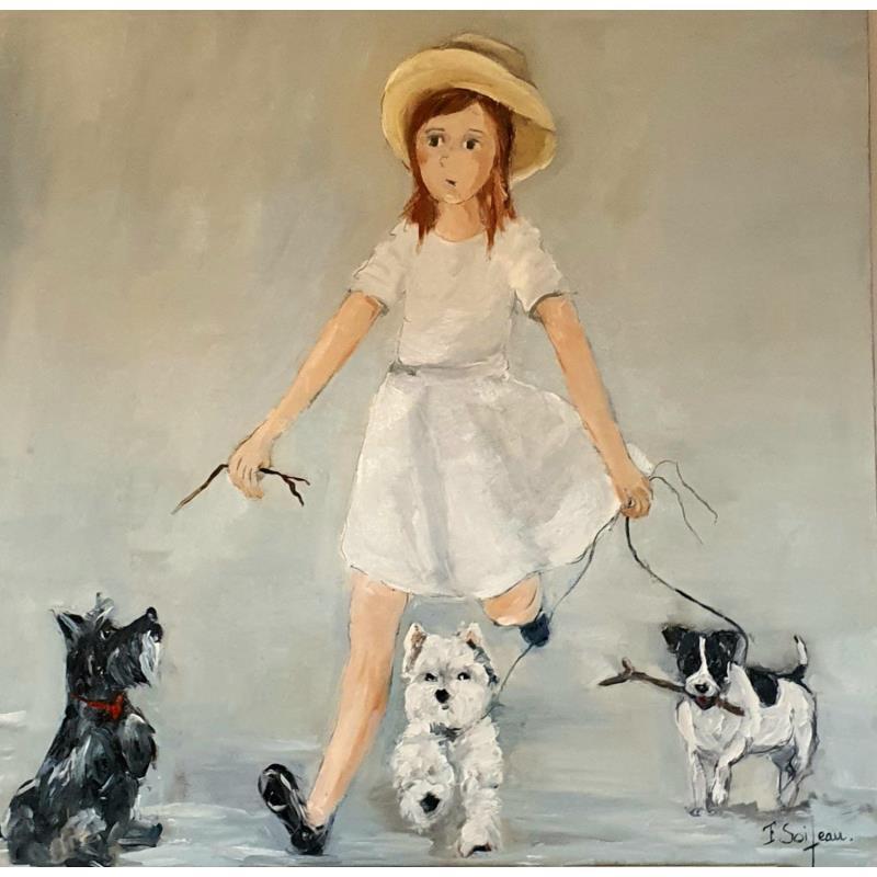 Peinture Just black and white par Soizeau Françoise | Tableau Figuratif Scènes de vie Acrylique