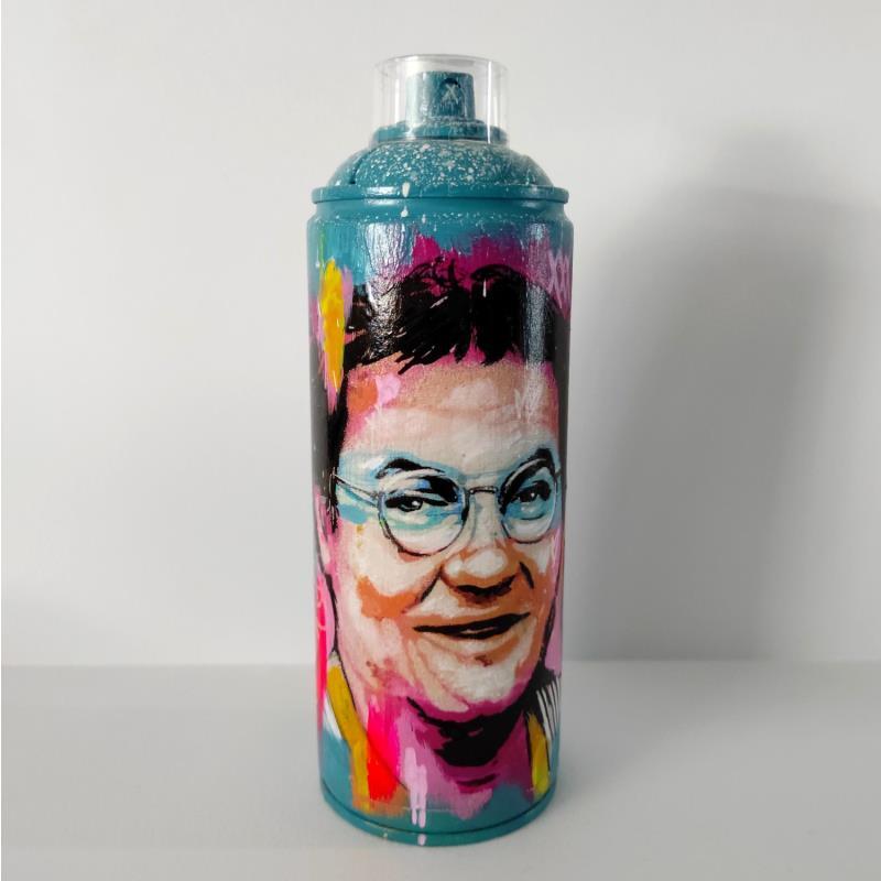 Sculpture Coluche by Sufyr | Sculpture Street art Graffiti