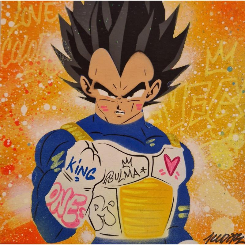 Painting Végeta by Lemoine Mael | Painting Pop-art Pop icons Graffiti Posca