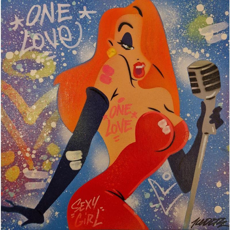 Painting Jessica Rabbit  by Lemoine Mael | Painting Pop-art Pop icons Graffiti Posca
