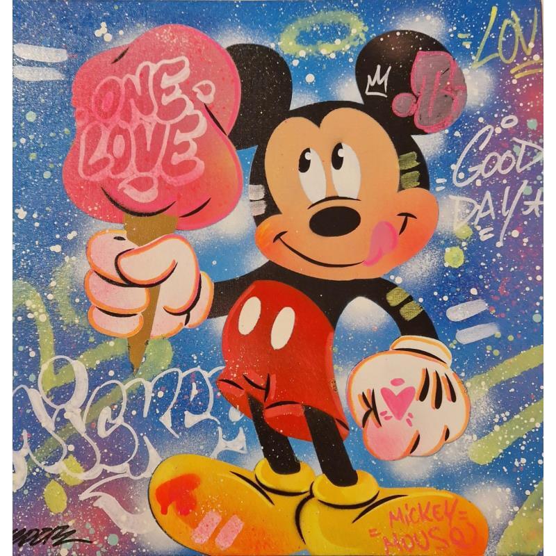 Painting mickey mouse fiesta  by Lemoine Mael | Painting Pop-art Pop icons Graffiti Posca