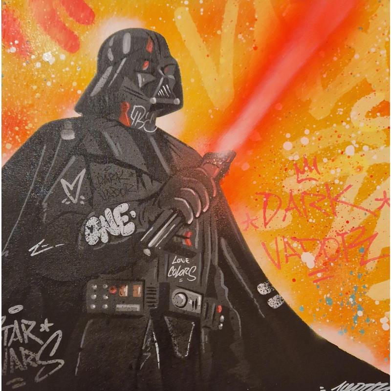 Painting Dark Vador  by Lemoine Mael | Painting Pop-art Pop icons Graffiti Posca
