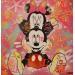 Peinture Mickey more love  par Lemoine Mael | Tableau Pop-art Icones Pop Graffiti Posca