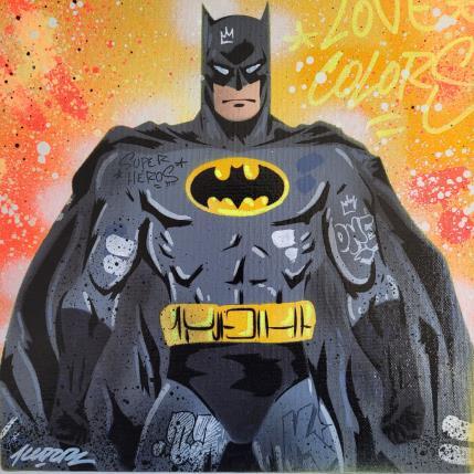 Gemälde Batman von Lemoine Mael | Gemälde Pop-Art Graffiti, Posca Pop-Ikonen