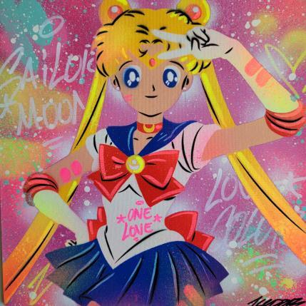 Gemälde Sailor moon von Lemoine Mael | Gemälde Pop-Art Graffiti, Posca Pop-Ikonen