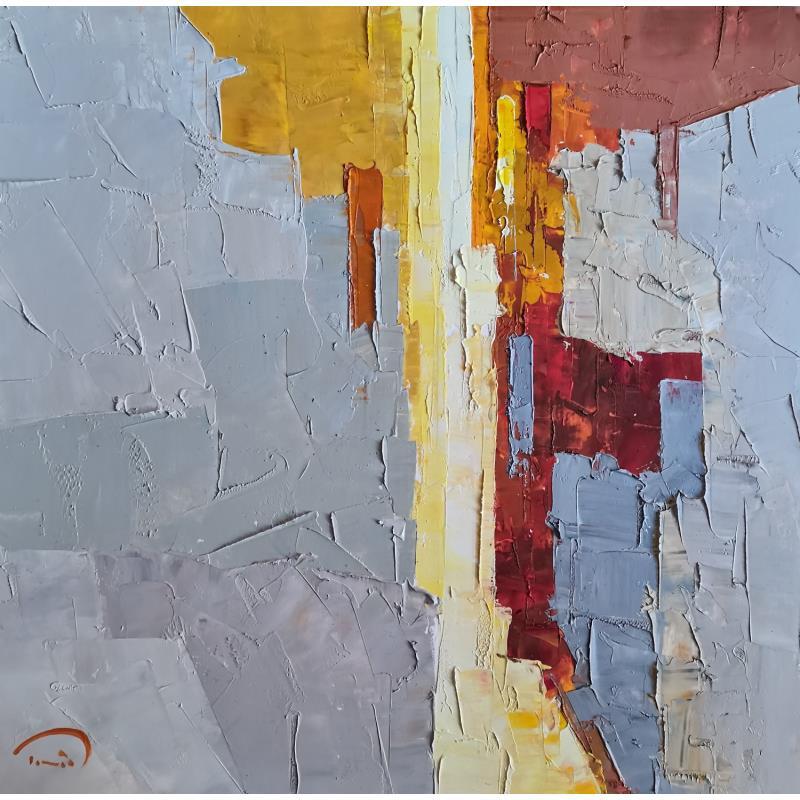 Painting La chaleur de l'après-midi by Tomàs | Painting Abstract Urban Life style Oil