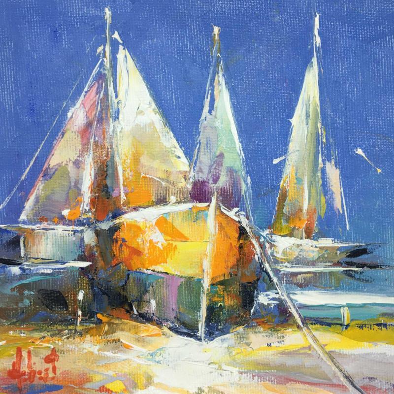 Painting Echoue by Hébert Franck | Painting Figurative Landscapes Marine Oil