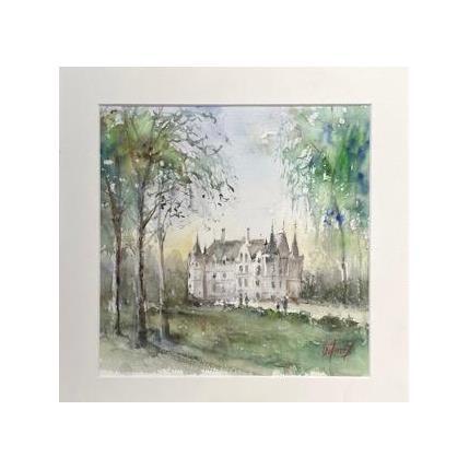 Peinture Visite du Chateau d'Azay Le Rideau par Gutierrez | Tableau