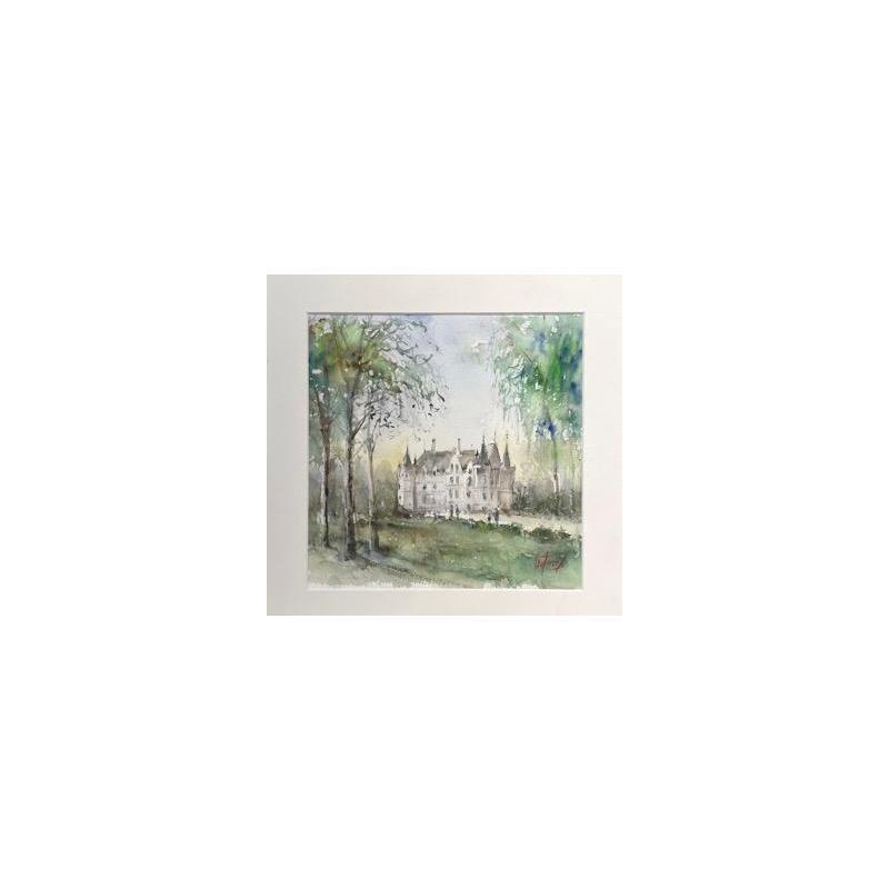 Painting Visite du Chateau d'Azay Le Rideau by Gutierrez | Painting