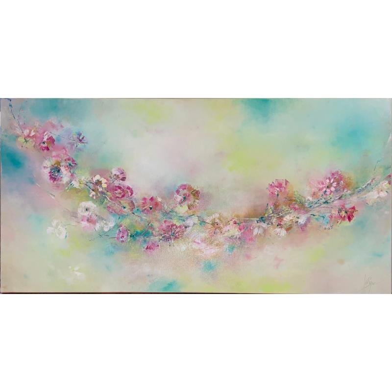 Peinture Rosaceae par Levesque Emmanuelle | Tableau Figuratif Huile