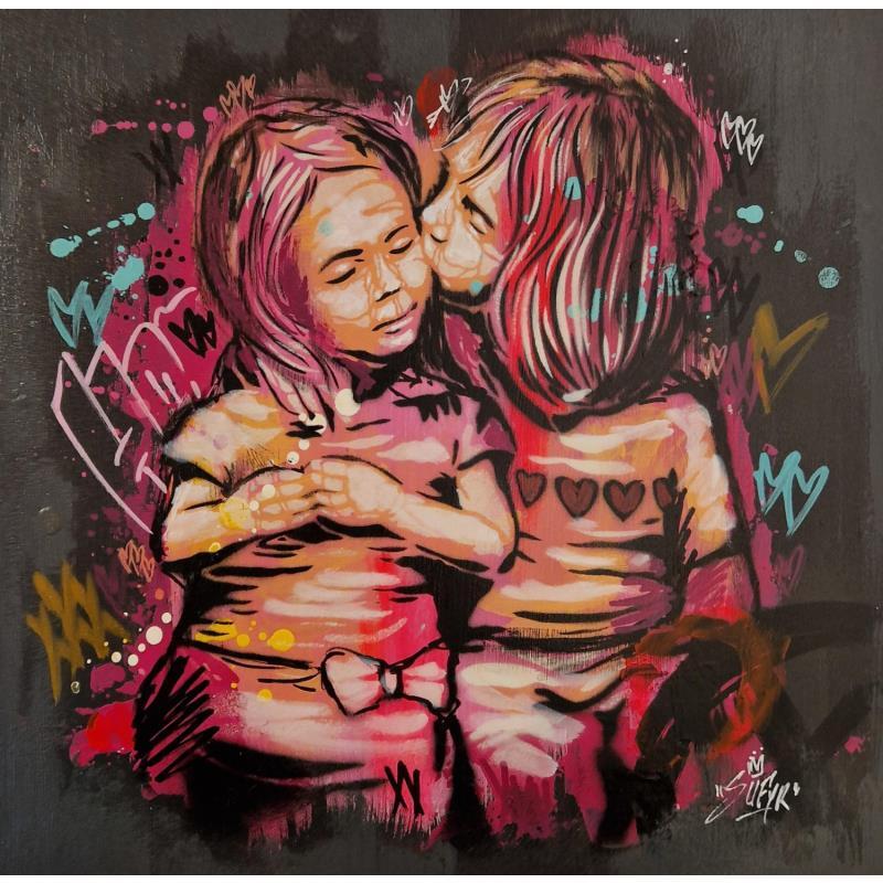 Peinture Nous étions jeunes par Sufyr | Tableau Street Art Graffiti Acrylique