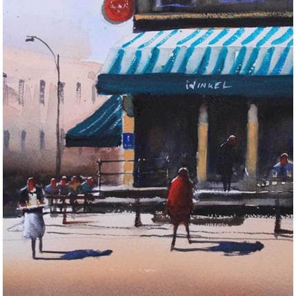 Painting Amsterdam 2 by Min Jan | Painting Figurative Watercolor Urban