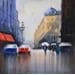 Gemälde Rainy Paris von Min Jan | Gemälde Figurativ Urban Aquarell