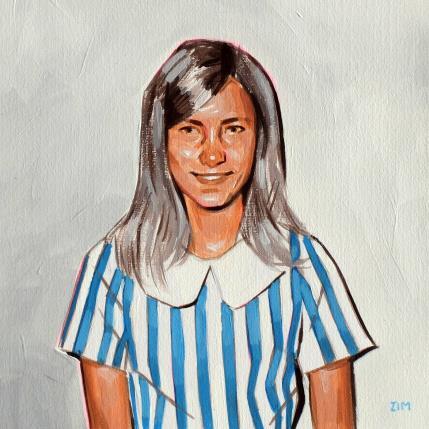 Pintura Woman in blue 4 por ZIM | Pintura Figurativo Acrílico Iconos pop, Life style, Retrato, Sociedad