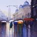 Painting Paris by Min Jan | Painting Figurative Urban Watercolor