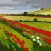 Gemälde Campagne aux coquelicots  von Clavel Pier-Marion | Gemälde Impressionismus Landschaften Öl