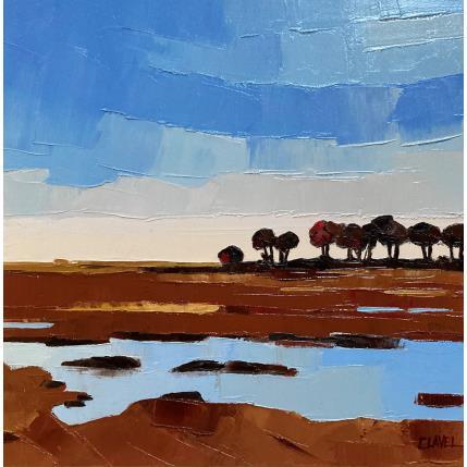 Painting Soir sur les étangs by Clavel Pier-Marion | Painting Impressionism Oil Landscapes