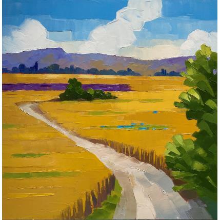 Painting Dans les blés by Clavel Pier-Marion | Painting Impressionism Oil