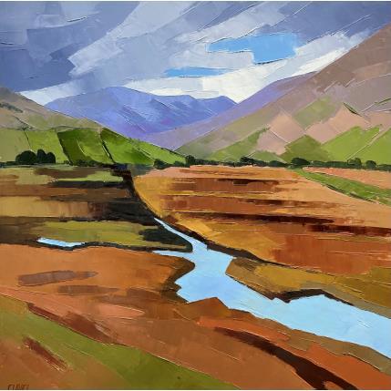 Painting Dans les tourbières by Clavel Pier-Marion | Painting Impressionism Oil Landscapes