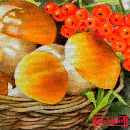 Painting Cueuillette ensoleillée  by Tchirieff Katia | Painting Realism Acrylic Nature