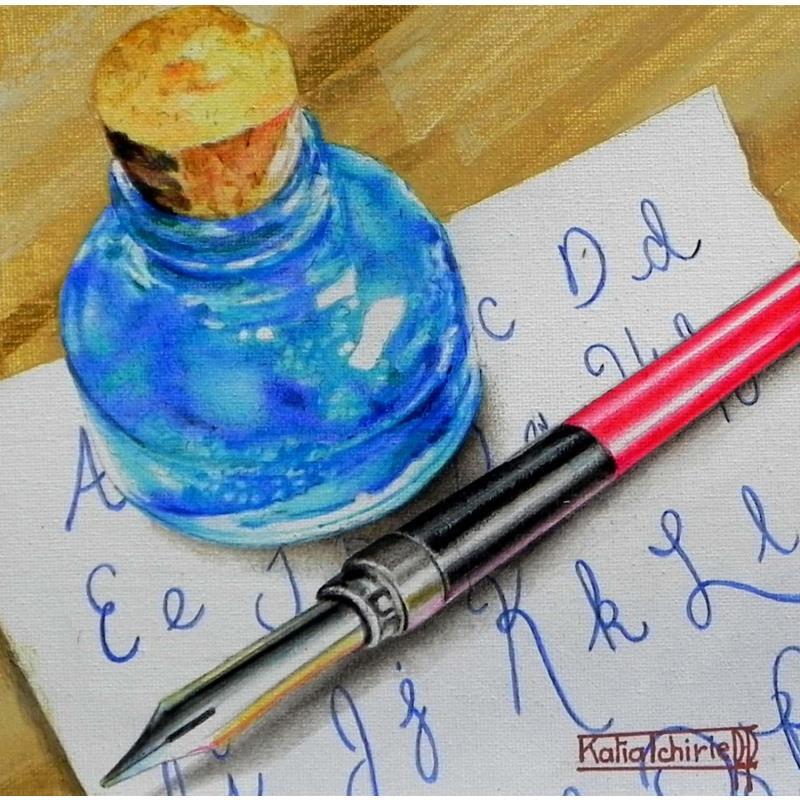 Gemälde De lettre en lettre... von Tchirieff Katia | Gemälde Realismus Stillleben Acryl