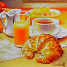Gemälde P'tit dej von Tchirieff Katia | Gemälde Realismus Acryl Stillleben