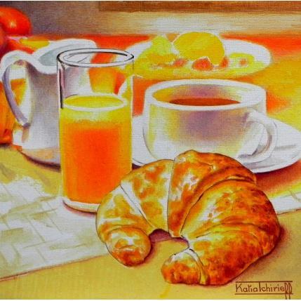 Painting P'tit dej by Tchirieff Katia | Painting Realism Acrylic Still-life