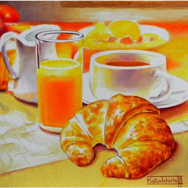 Gemälde P'tit dej von Tchirieff Katia | Gemälde Realismus Stillleben Acryl