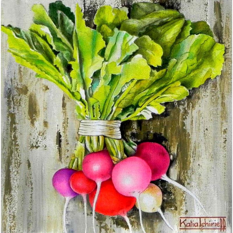 Gemälde P'tits radis von Tchirieff Katia | Gemälde Realismus Stillleben Acryl