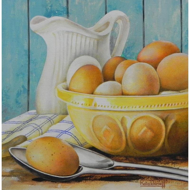 Pintura Dans ma cuisine... por Tchirieff Katia | Pintura Realismo Naturalezas muertas Acrílico