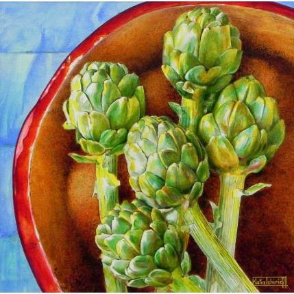 Peinture P'tits artichauts du jardin... par Tchirieff Katia | Tableau