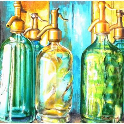 Peinture Bouteilles d'eau de seltz par Tchirieff Katia | Tableau