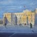 Painting Royal Place Madrid by Min Jan | Painting Figurative Urban Watercolor