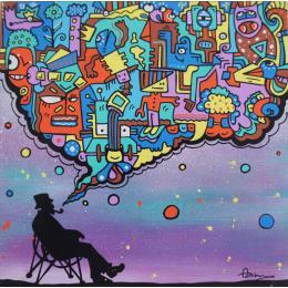 Peinture Just chill par Fanny | Tableau Street Art Bois