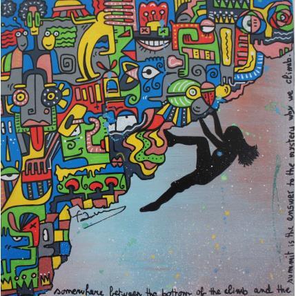 Gemälde Conquer it! von Fanny | Gemälde Street art Holz Pop-Ikonen