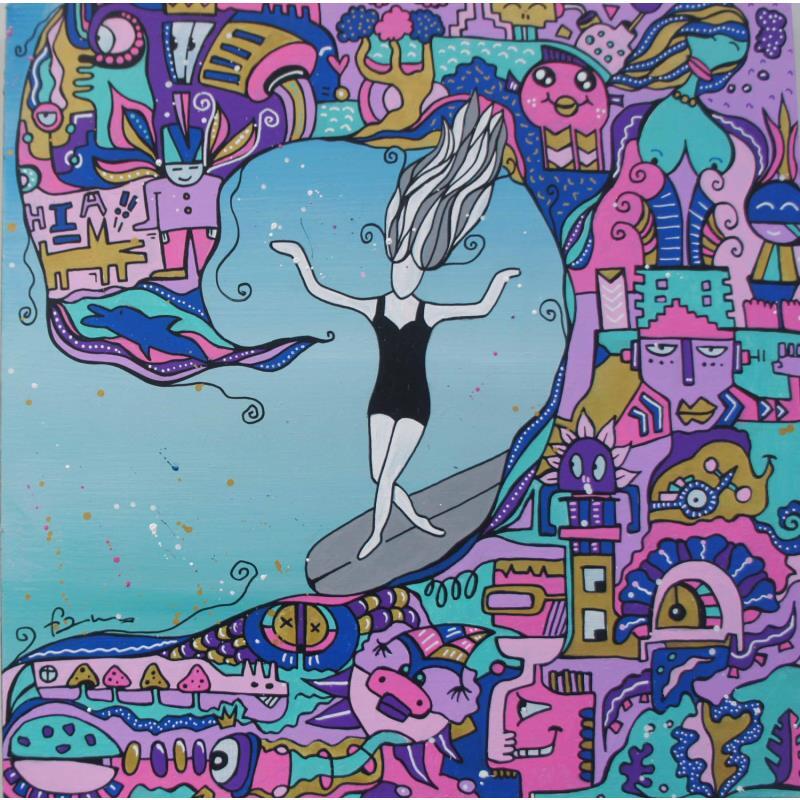 Peinture Aisance par Fanny | Tableau Street Art Bois