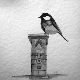 Peinture Pic par Mü | Tableau Figuratif animaux, noir & blanc, Urbain