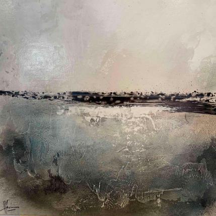 Peinture Abstraction # 1220 par Hévin Christian | Tableau Abstrait Bois Minimaliste