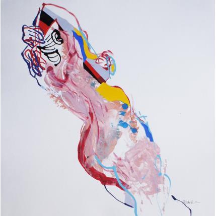 Peinture Rose c'est rose par Cressanne | Tableau Art Singulier Acrylique Nu